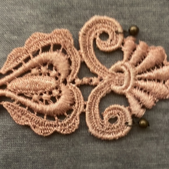 Never worn, detailed knit work earrings, beautiful soft pink and lightweight. - Picture 6 of 8
